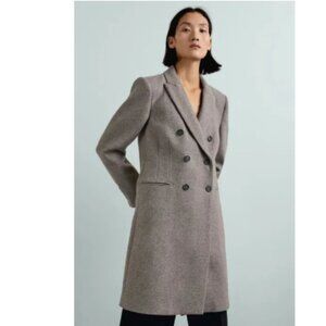 Zara - Double Breasted Mantego Wool Coat - M - 7948/745/742
